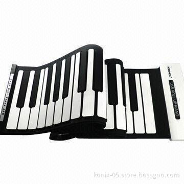 Flexible Roll-up Piano with 61 Keys/MIDI Function, Perfect Sound Effects Like Real Piano